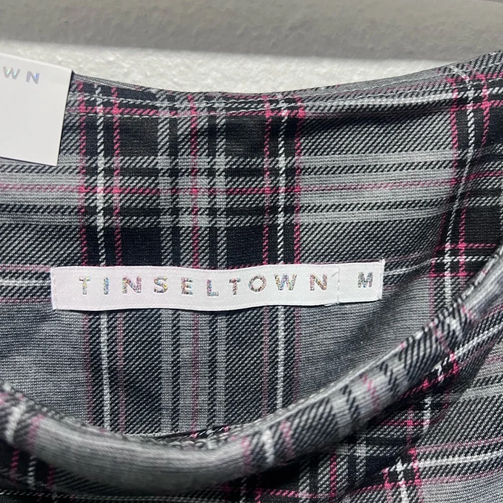 Tinseltown Gray Black Red Plaid Pants Size Medium